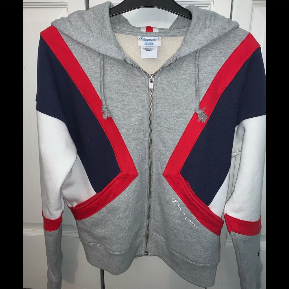 Champion Reverse Weave Colorblock Zip Up Hoodie - image 1
